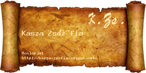 Kasza Zsófia névjegykártya